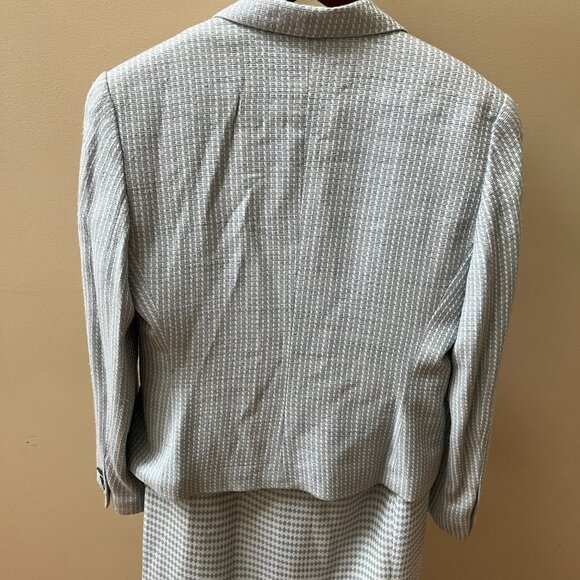 Designer FRANCO MIRABELLI 12 Blue 2 piece All-lined Jacket Skirt SUIT - Picture 11 of 13